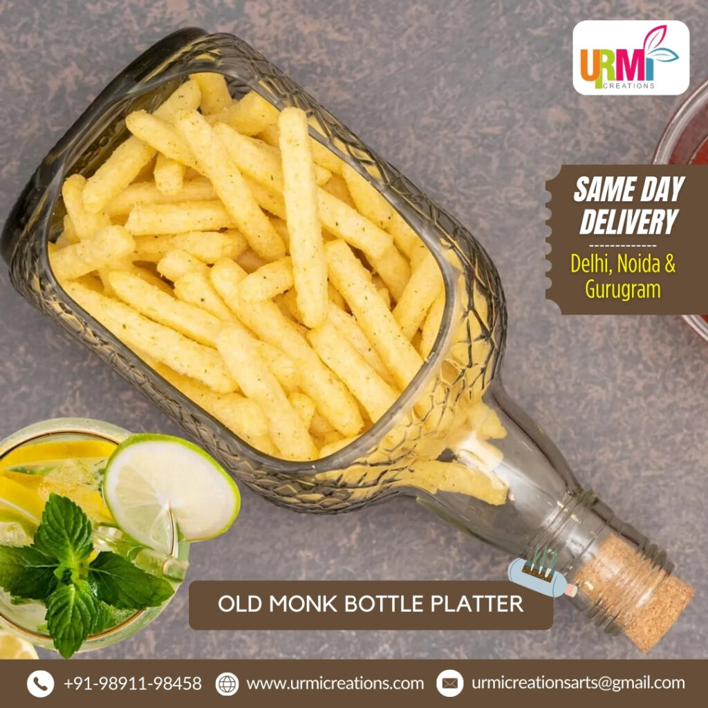 Old Monk Bottle Platter Online | Urmi Creations