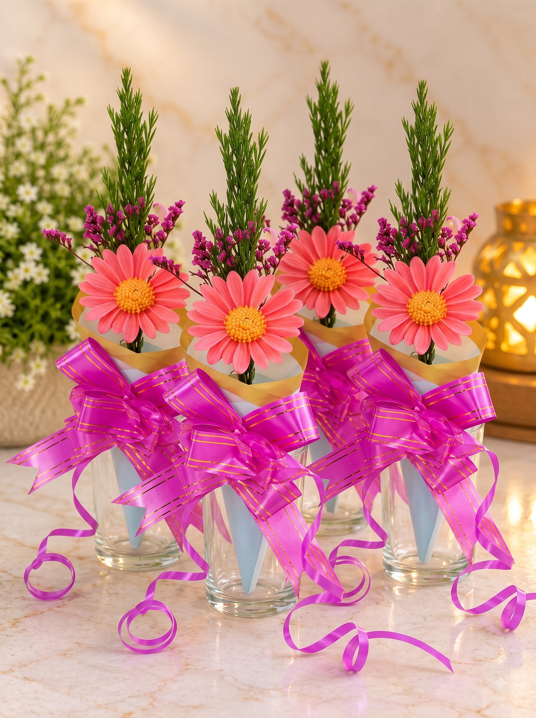 Decorative Pink Gerbera Bouquet