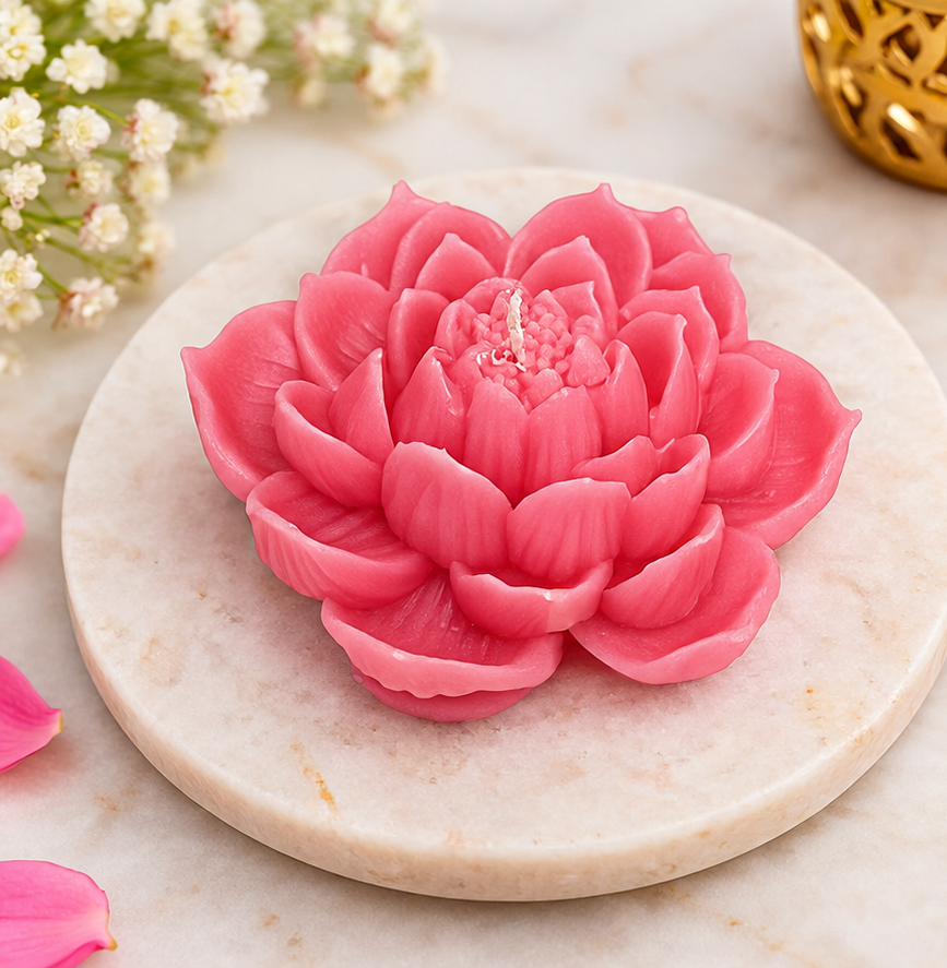 Lotus Flower Decorative Candle