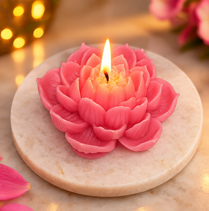 Lotus Flower Decorative Candle