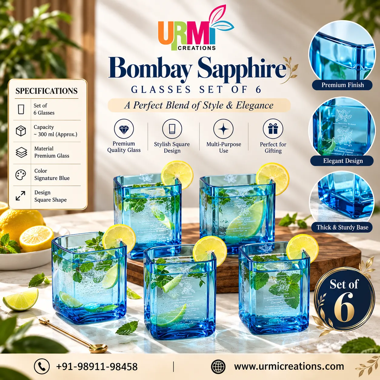 Bombay Sapphire in Glass: A Stylish Choice for Serving and Gifting