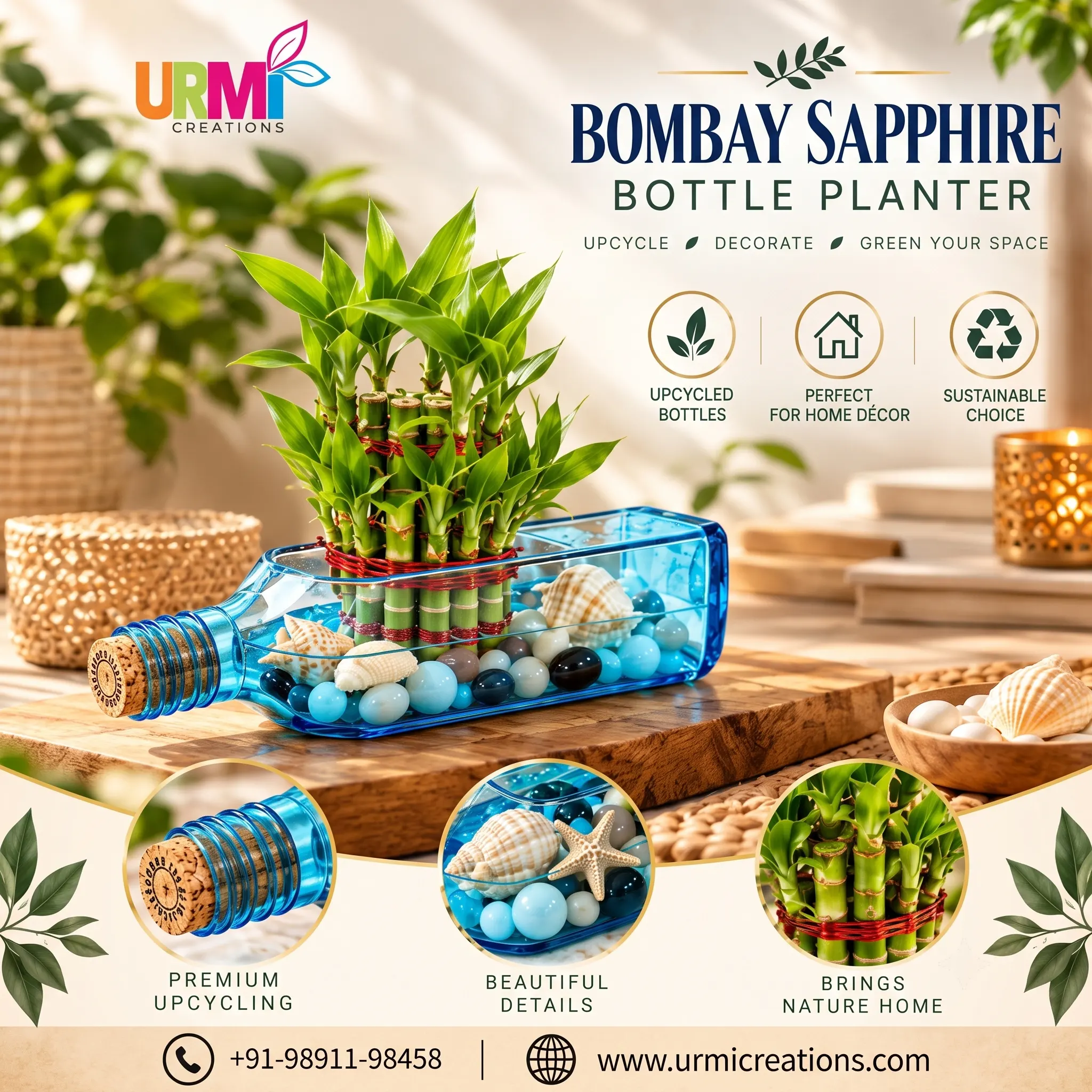 Sapphire Bottle Planter: A Creative Way to Elevate Your Home Décor